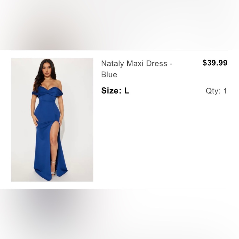 Brand new blue fashion nova dress